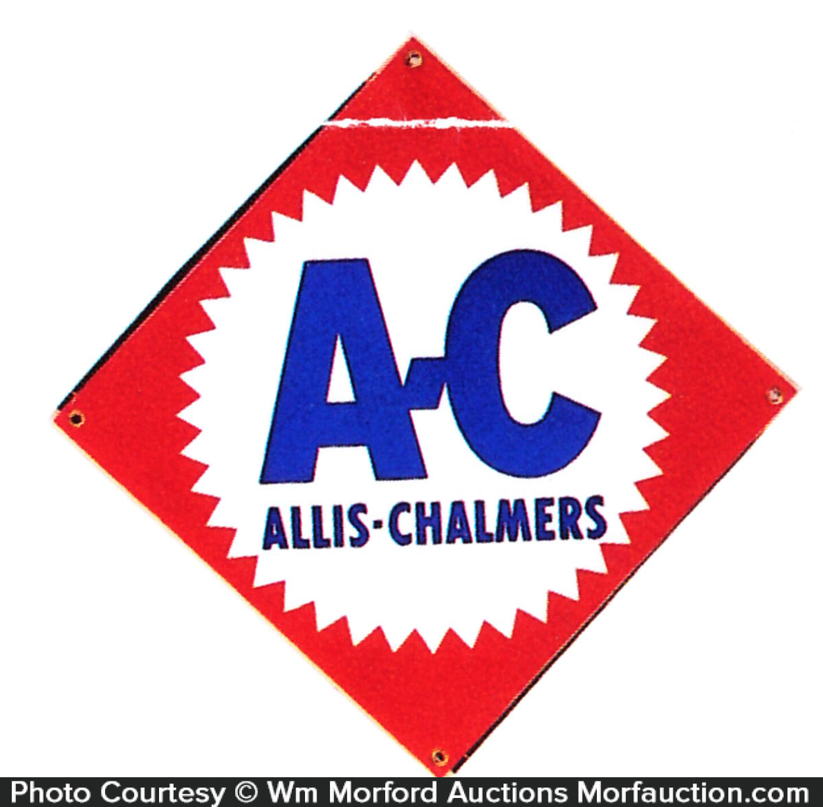 Allis Chalmers Logo Vintage Tin Sign 13 x 16in 