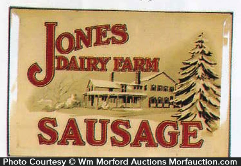 Jones Dairy Sausage Sign • Antique Advertising