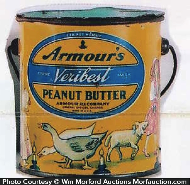Vintage Rare Tin Litho Advertising Ideal Peanut Butter Tin