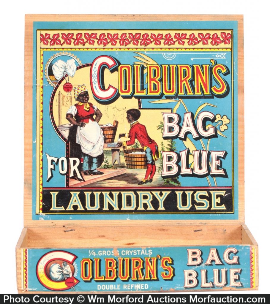 Colburn's Bag Blue Laundry Box • Antique Advertising