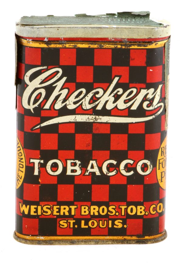 Antique Advertising | Checkers Tobacco Pocket Tin • Antique Advertising