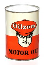 Oilzum HD #4 缶 1ポンドヴィンテージオイル缶 Oilzum Motor Oil Can • Antique Advertising