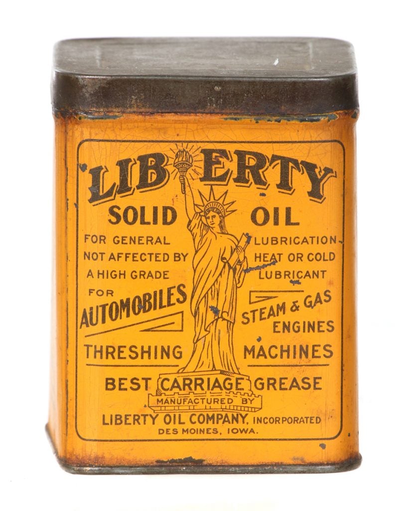 Liberty Solid Oil Can • Antique Advertising