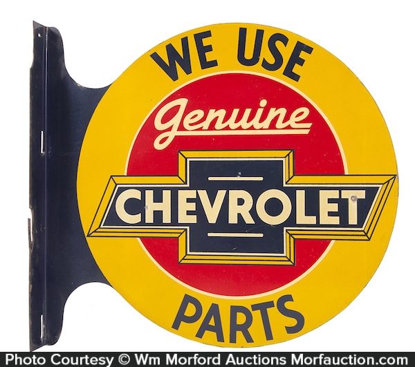 Antique Advertising | Genuine Chevrolet Parts Sign • Antique Advertising