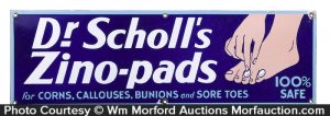Dr. Scholl s Zino pads Sign Antique Advertising