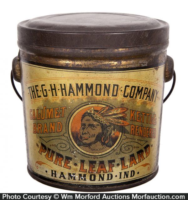 Hammond Leaf Lard Pail • Antique Advertising
