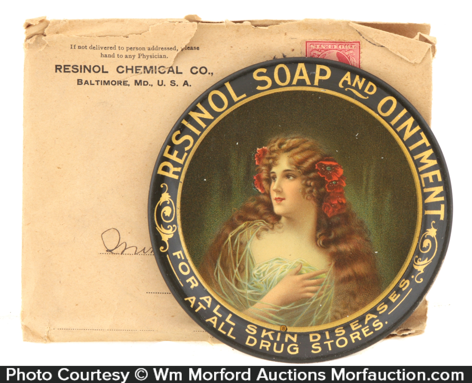 Resinol Soap and Ointment Tip Tray • Antique Advertising
