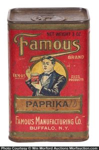 Famous Brand Paprika Tin • Antique Advertising