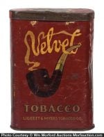 velvet tobacco tin history Velvet Cardboard Pocket Tobacco Tin • Antique Advertising