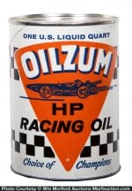 Oilzum Motorcycle Racing Oil Can • Antique Advertising