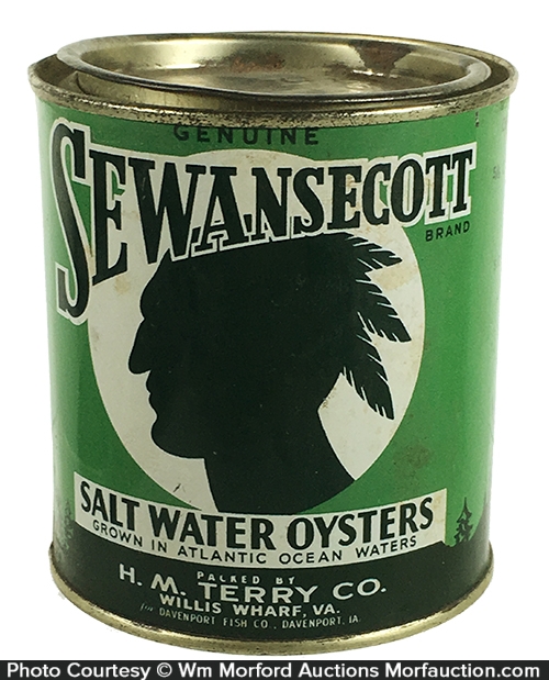 1940's Tidepoint Oyster Stew Oysters Can Old Label on New Can Vintage  Grocery Store Ocean Park, Washington EMPTY 