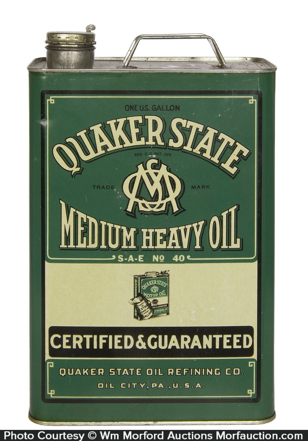 Vintage quaker state oil can