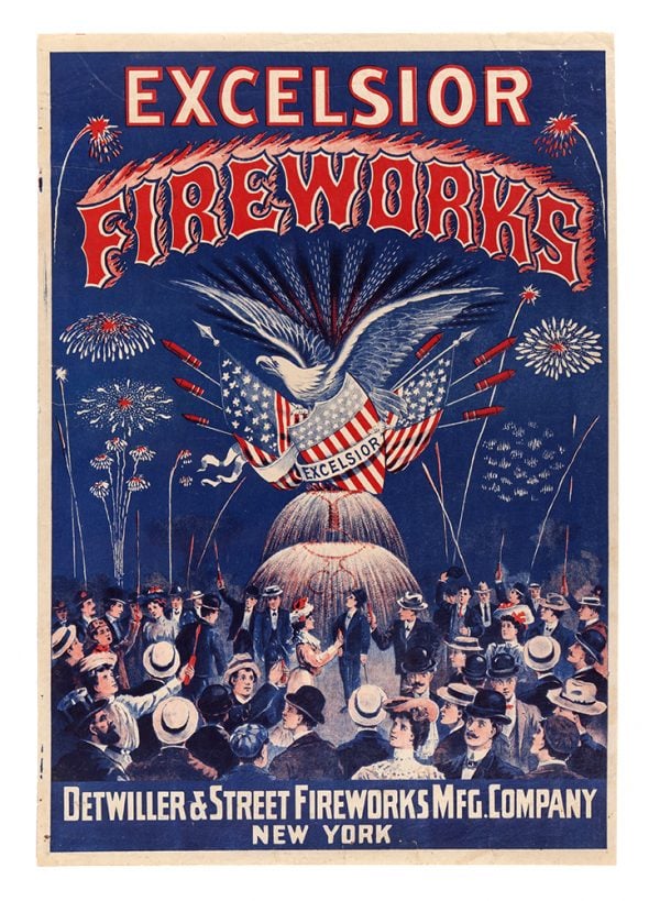 Antique Advertising | Excelsior Fireworks Poster â€¢ Antique